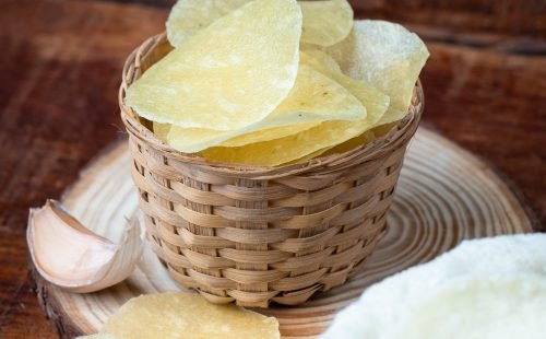 Garlic Papadam fried